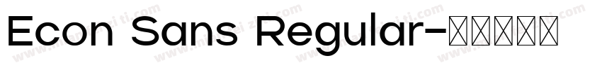 Econ Sans Regular字体转换